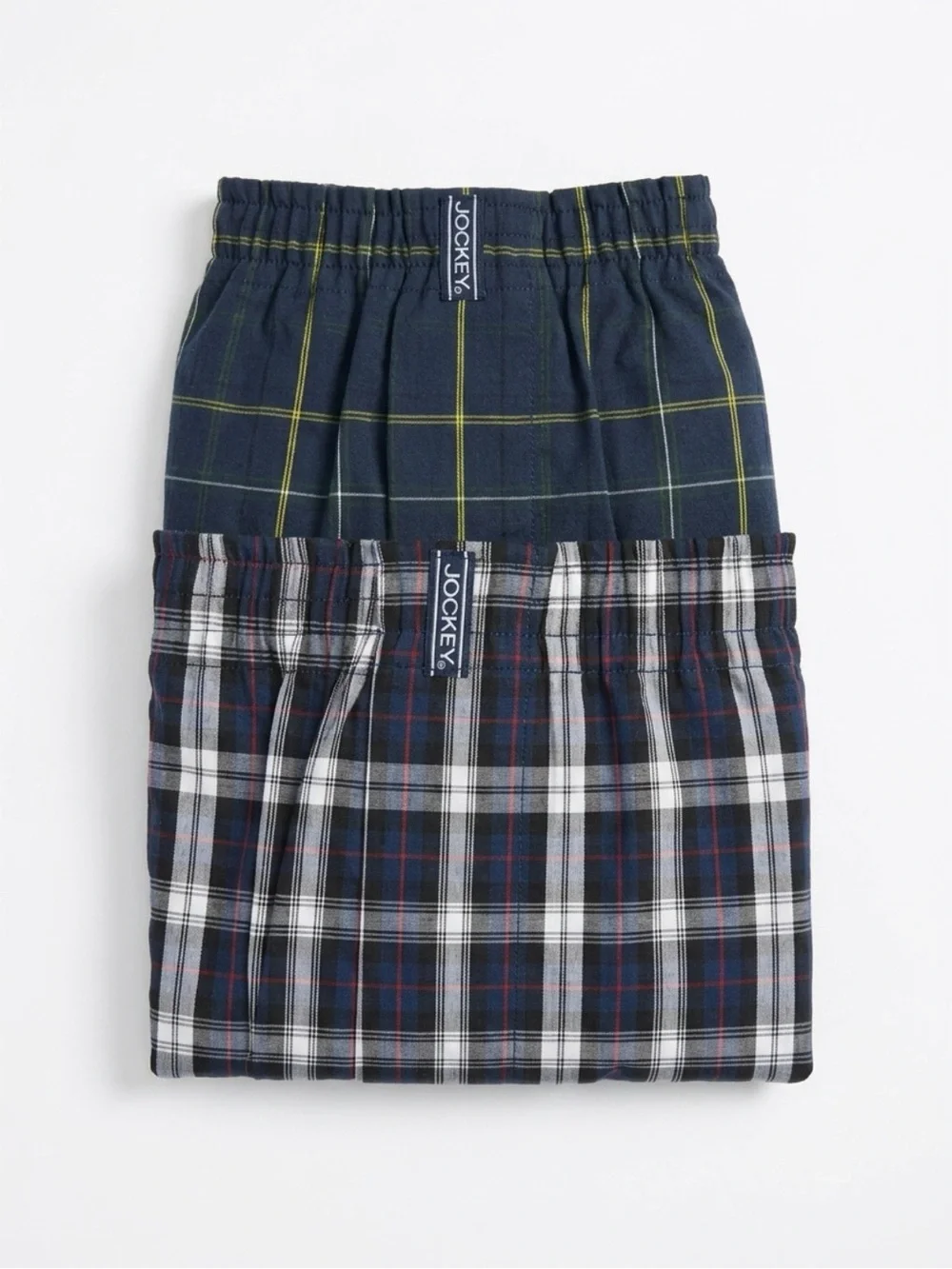 NWT Jockey Classics Full Cut Boxer Shorts Large 36-38 2-Pack Plaid StayNew